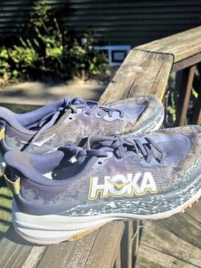Hoka Speedgoat Trail Running Shoes in Purple & Orange